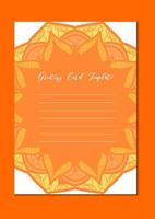 Mandala vintage template card vector