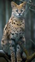 Serval in zoo photo