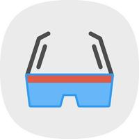 diseño de icono de vector de gafas 3d