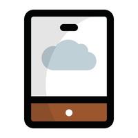teléfono android en la nube vector