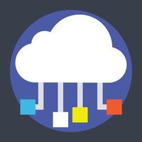 Trendy Cloud Networking vector