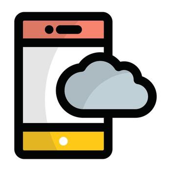 Trendy Cloud Computing vector