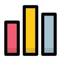 Trendy Bar Chart vector