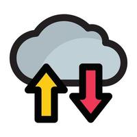 Trendy Cloud Storage vector