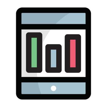 gráfico de aplicaciones móviles vector