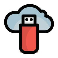 Cloud USB Flash Drive vector