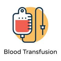 Trendy Blood Transfusion vector