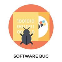 Trendy Software Bug vector