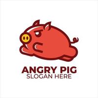 pig logo colorful gradient style vector