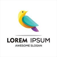 Vector modern bird logo design in gradient style