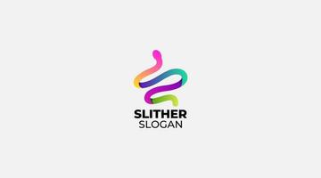 Slither gradient Snake vector design template logo icon