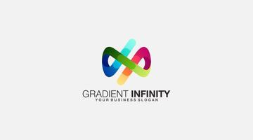 Gradient infinity vector logo design vector template