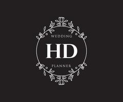 colección de logotipos de monograma de boda con letras iniciales hd, plantillas florales y minimalistas modernas dibujadas a mano para tarjetas de invitación, guardar la fecha, identidad elegante para restaurante, boutique, café en vector
