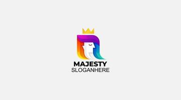 Majesty Queen Gradient Logo design vector template