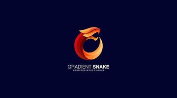 Gradient snake vector design logo template symbol