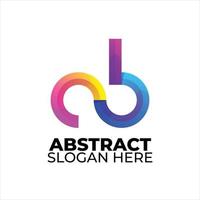 abstract logo colorful gradient style vector