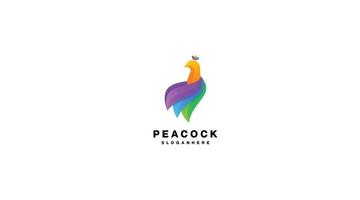 peacock logo gradient colorful vector