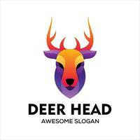 Vector elegant head deer logo vector