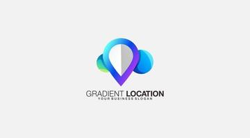 Gradient location vector logo design template icon