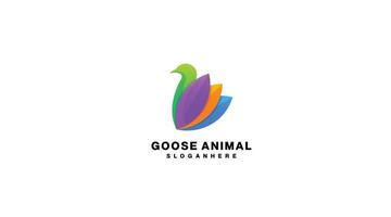 goose logo gradient colorful vector