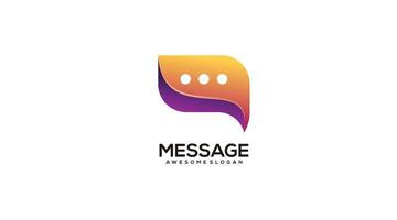 message logo gradient colorful vector