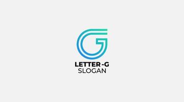 Letter G line art logo design vector template