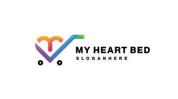 heart logo gradient colorful vector