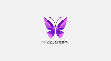 Gradient butterfly vector icon logo template design