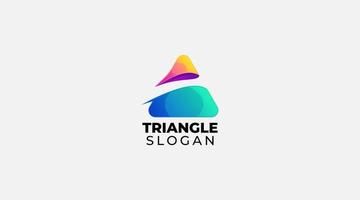 Gradient Triangle vector design logo template symbol