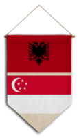 flagge beziehung land hängen stoff reise einwanderung beratung visum transparent albanien singapur png