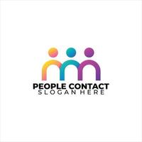 people logo colorful gradient style vector