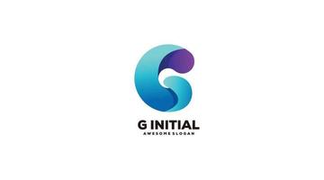 g initial logo gradient colorful vector