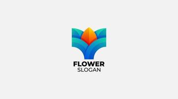 símbolo de ilustración de diseño de logotipo de vector de flor colorida