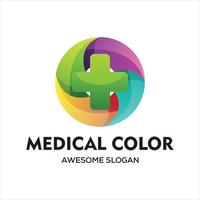 Vector medical logo illustration colorful abstract gradient
