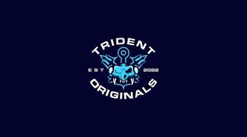 Trident original vector icon logo design template