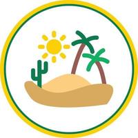 Desert Reort Filled Icon vector