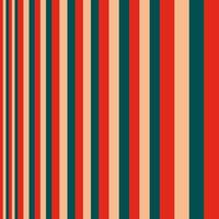 Seamless pattern of stripes of red, green and beige, the width of the strips from narrow to wide. Made in a minimalistic style. Used as a print for fabric, wrapping paper, wallpaper and decor. vector
