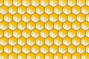 Fondo de panal con textura de patrón hexagonal vector