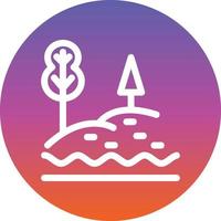Lake Landscape Glyph Icon vector