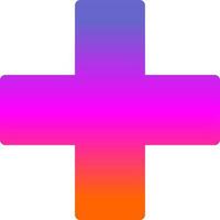 Four Way Intersection Vector Icon Design