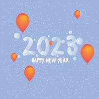 2023 Happy New year post template vector