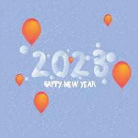 2023 Happy New year post template vector