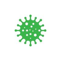 eps10 green vector Coronavirus Bacteria Cell icon isolated on white background. Covid 19 Novel Coronavirus Bacteria symbol in a simple flat trendy modern style for your website design, logo, and app