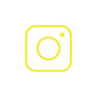 eps10 icono de arte de línea abstracta de cámara de vector amarillo aislado sobre fondo blanco. símbolo de esquema de redes sociales en un estilo moderno y sencillo para el diseño de su sitio web, logotipo y aplicación móvil