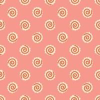 Narutomaki seamless pattern on pink background vector