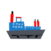 Ship illustration isolated on png Transparent background