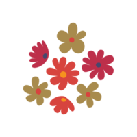 Beautiful Floral graphics isolated on Png transparent background