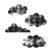 nuvens de textura abstrata isoladas em fundo transparente png