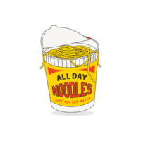 Noodles cup illustration isolated on png Transparent background