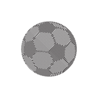 abstrakte punktierte fußballillustration lokalisiert auf transparentem hintergrund png